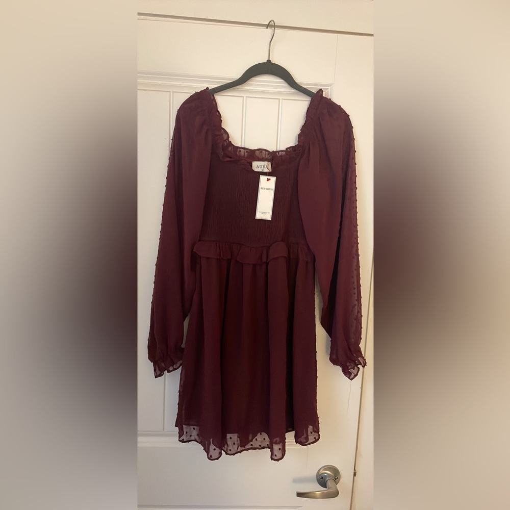Burgundy dress